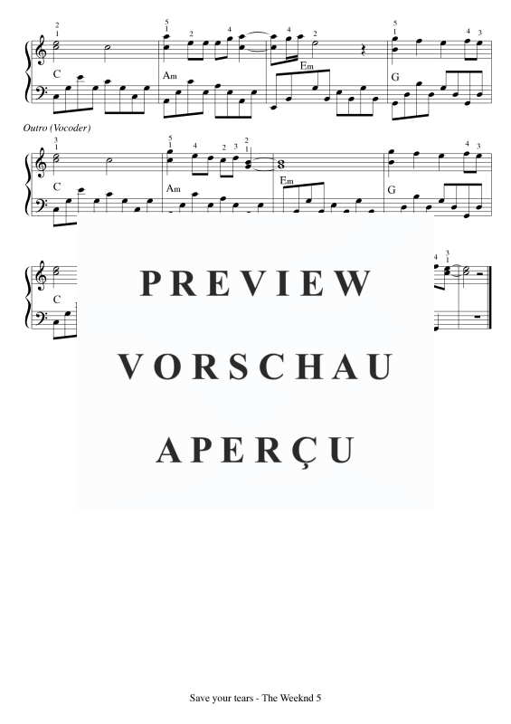 gallery: Save Your Tears, maerchenkoenig, (Klavier Solo)