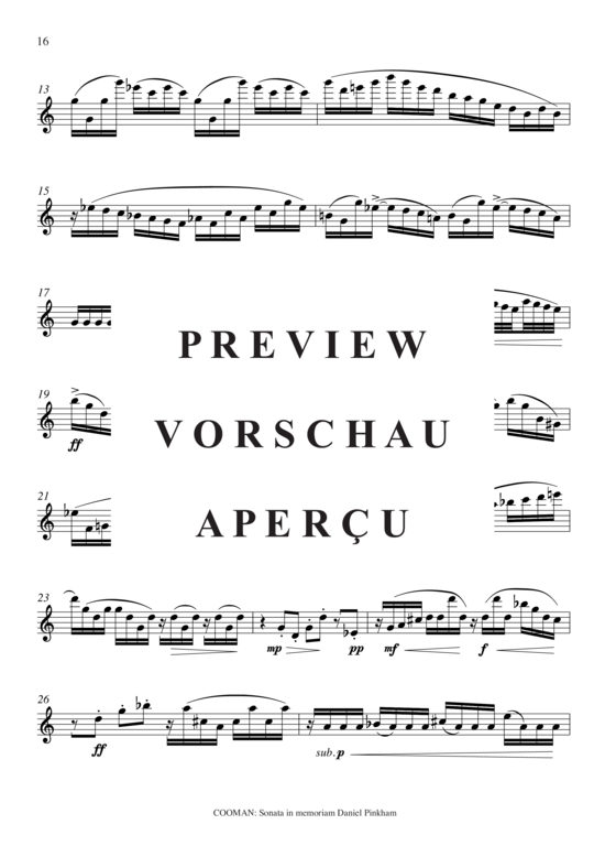 Product gallery: Page 17 of 19 Sonata in memoriam Daniel Pinkham , , (transverse flute)