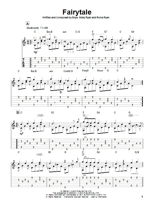 Produktgalerie: Seite 1 von 1 Fairytale, Enya, Gitarre