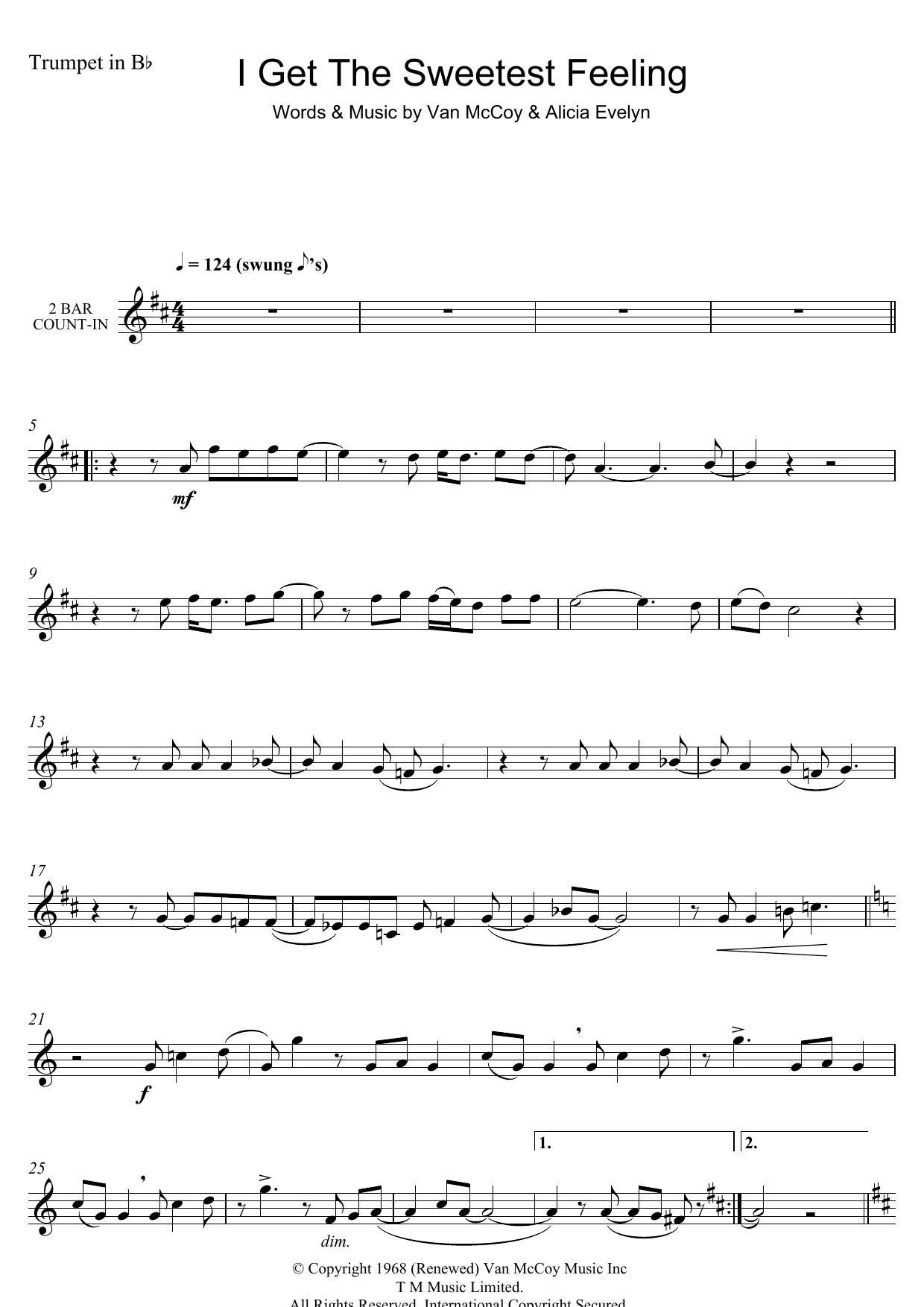 Produktgalerie: Seite 1 von 1 I Get The Sweetest Feeling, Jackie Wilson, Trompete
