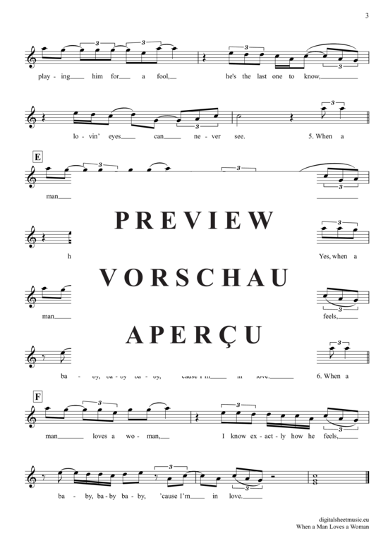 Produktgalerie: Seite 4 von 4 When a man loves a woman , Sledge, Percy, (Oboe)