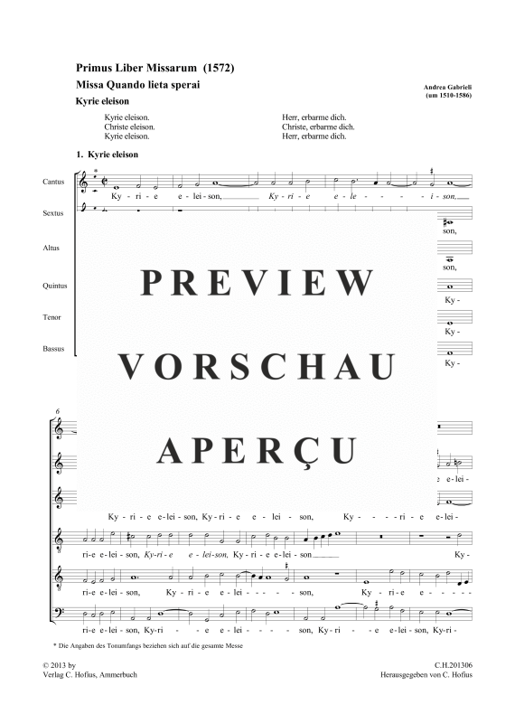 gallery: Primus Liber Missarum , , (6-7 Vokalstimmen)