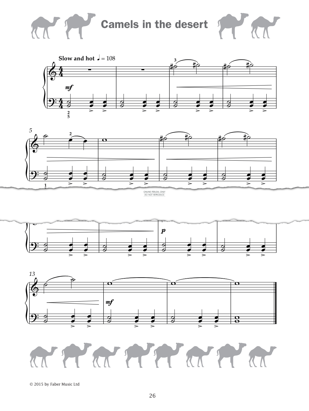 Produktgalerie: Seite 1 von 1 Camels in the desert (from 'Improve Your Sight-Reading! A Piece a Week Piano Grade 1'), Paul Harris, Klavier