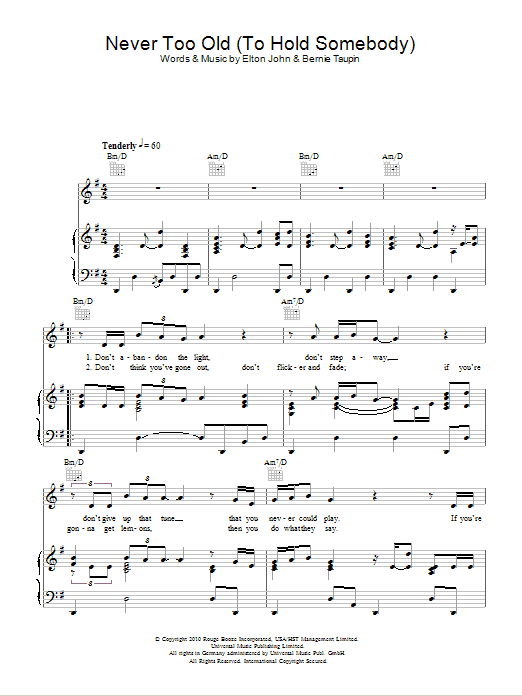 Produktbild zu: Never Too Old (To Hold Somebody)