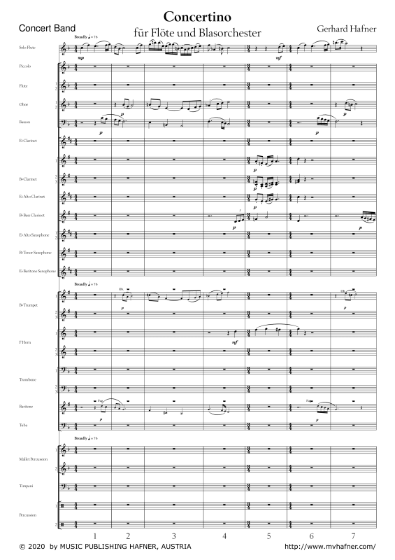 Product gallery: Page 1 of 11 Concertino, , (Flute solo and large wind orchestra)