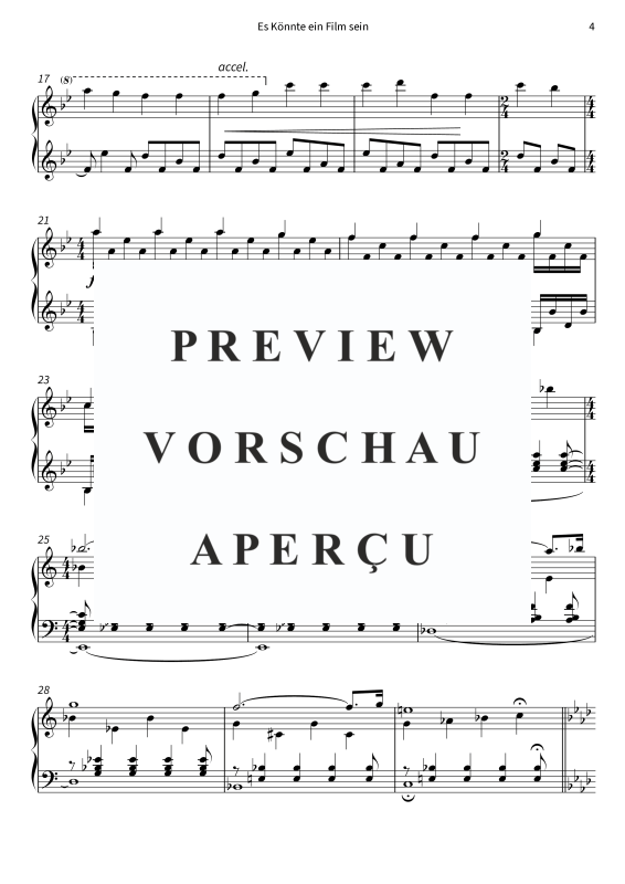 Produktgalerie: Seite 6 von 9 Es Könnte ein Film sein, , Klavier Solo