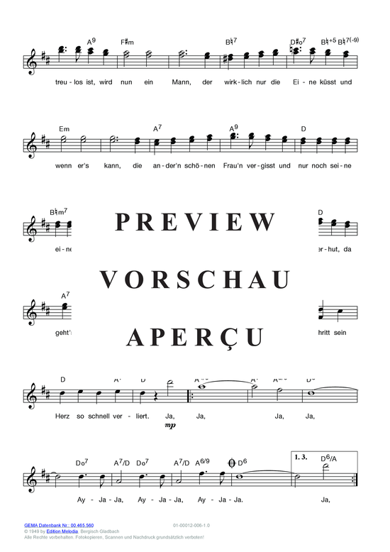 Produktgalerie: Seite 12 von 13 Am Zuckerhut , Schneider, Willy/Carol, Rene/Mac, Danielle, (Melodie-Stimmen in C/B/Es)