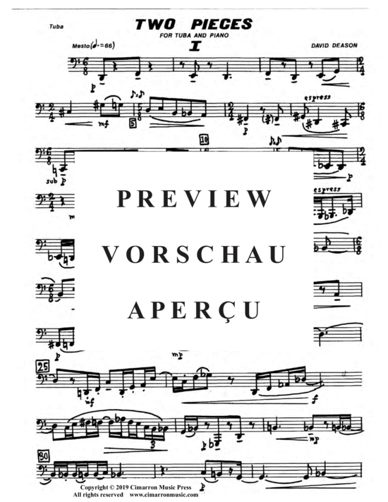 Product gallery: Page 17 of 19 Two Pieces , , (tuba + piano)