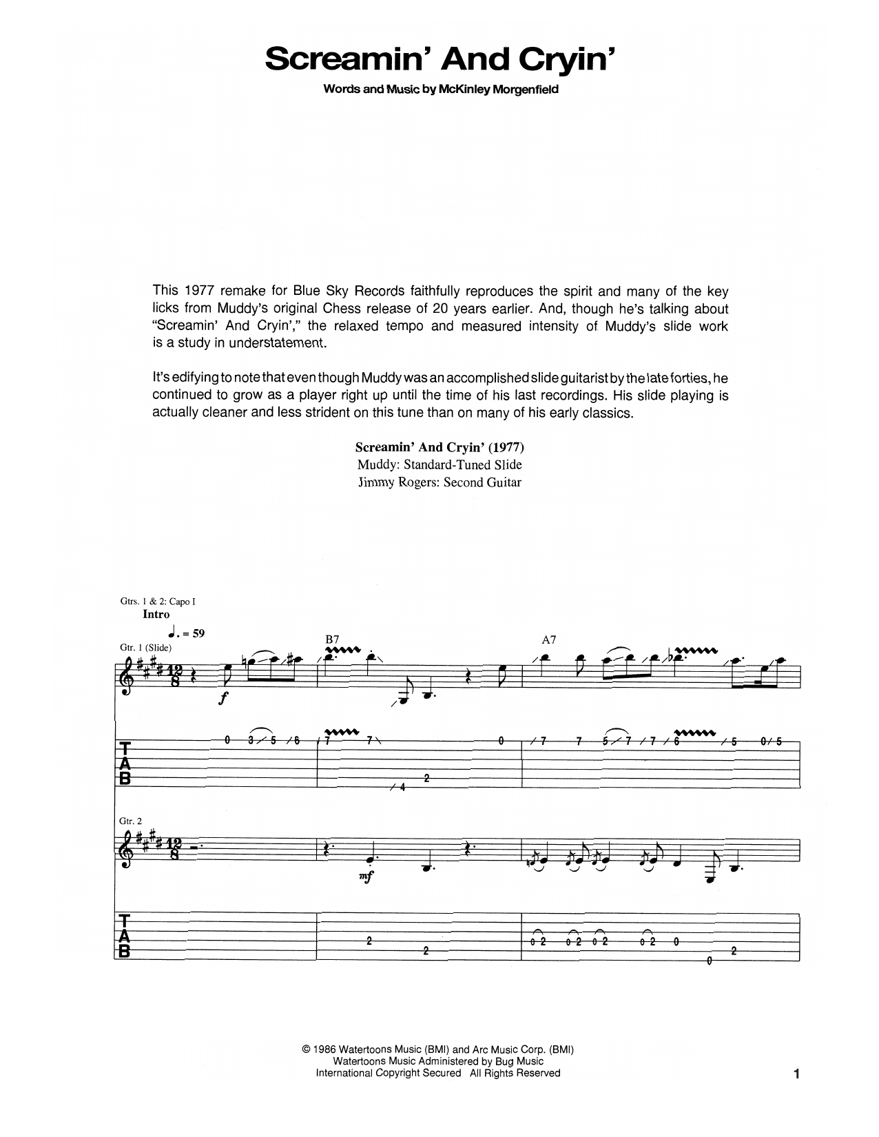 Product gallery: Page 1 of 1 Screamin' And Cryin', Muddy Waters