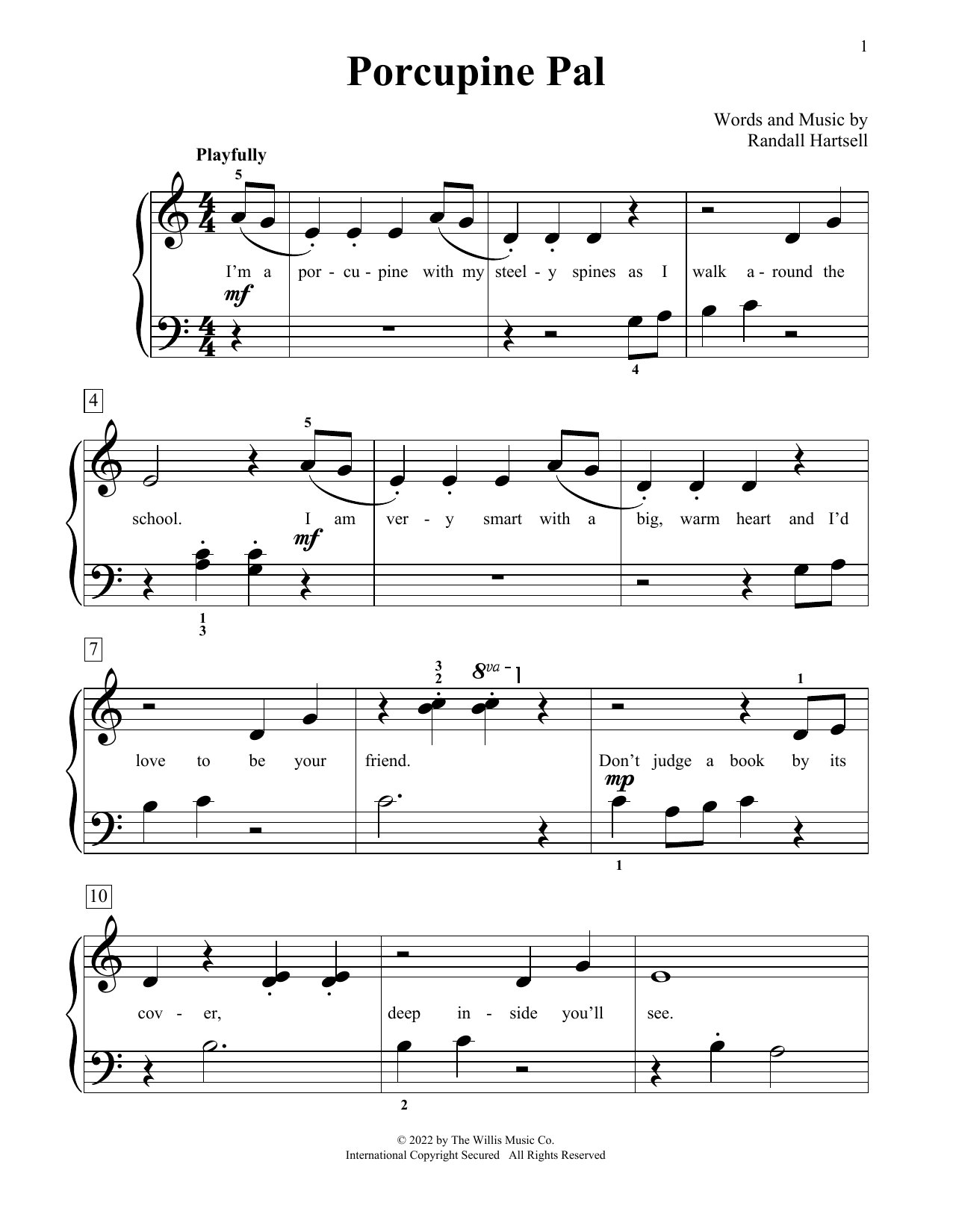 Produktgalerie: Seite 1 von 1 Porcupine Pal, Randall Hartsell, Klavier