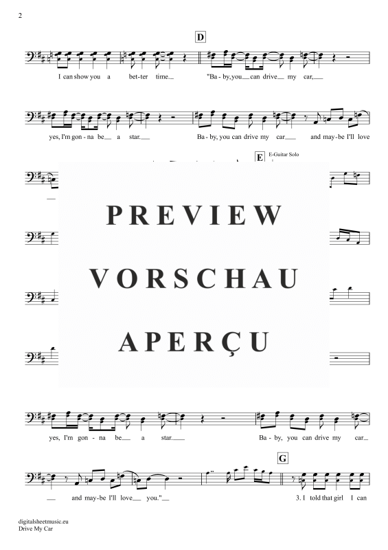 gallery: Drive My Car, Beatles, The, Posaune / Bariton