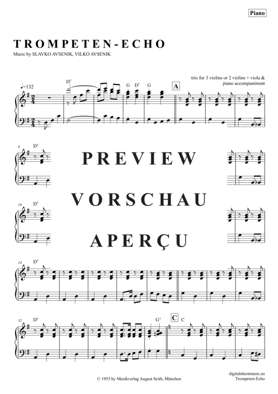 gallery: Trompeten Echo , Avsenik , Slavko, (Violinen Trio + Klavier)