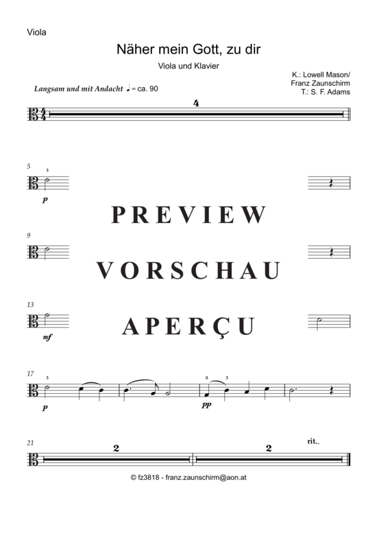 Product gallery: Page 4 of 5 Näher mein Gott zu dir , , (viola + piano)