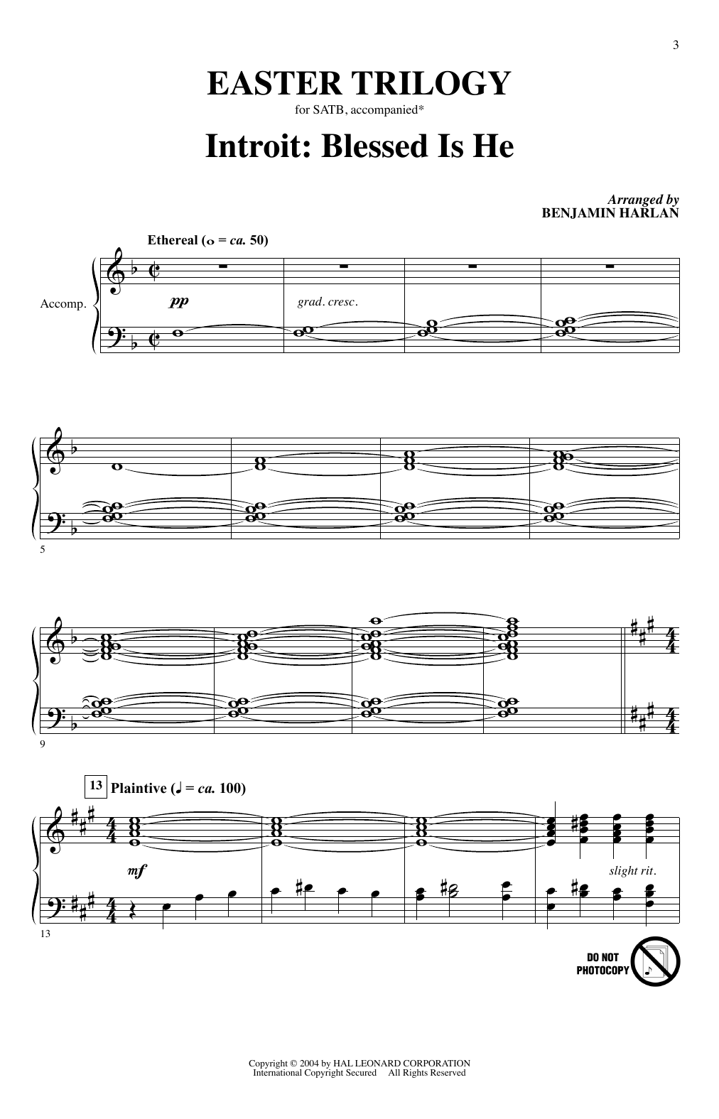 Produktbild zu: Easter Trilogy: A Cantata in Three Suites