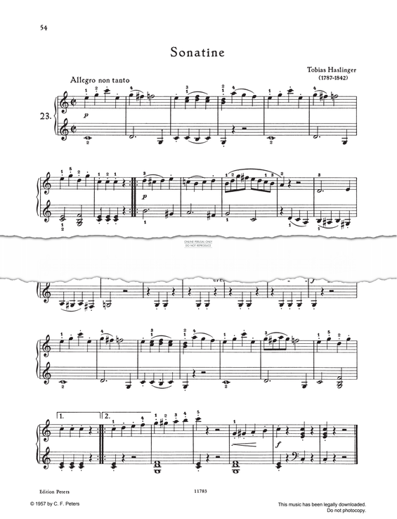 Produktgalerie: Seite 1 von 1 Sonatina C-major, Tobias Haslinger, Klavier