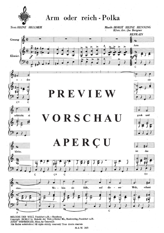 Produktgalerie: Seite 3 von 4 Arm oder reich-Polka , , Klavier und Gesang