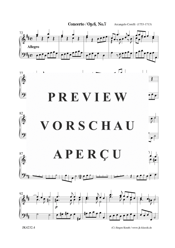 gallery: Concerto Op.6. No.7, , Klavier Solo