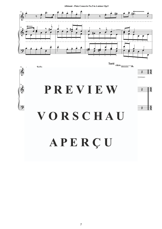 Product gallery: Page 8 of 11 Flute Concerto No.5 in A-Moll Op.5, , Flute and Piano