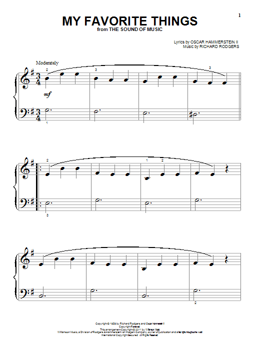 Produktgalerie: Seite 1 von 1 My Favorite Things, Rodgers & Hammerstein, Klavier