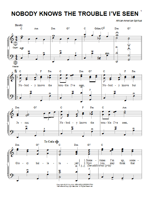 Product gallery: Page 1 of 1 Nobody Knows The Trouble I've Seen, Gary Meisner