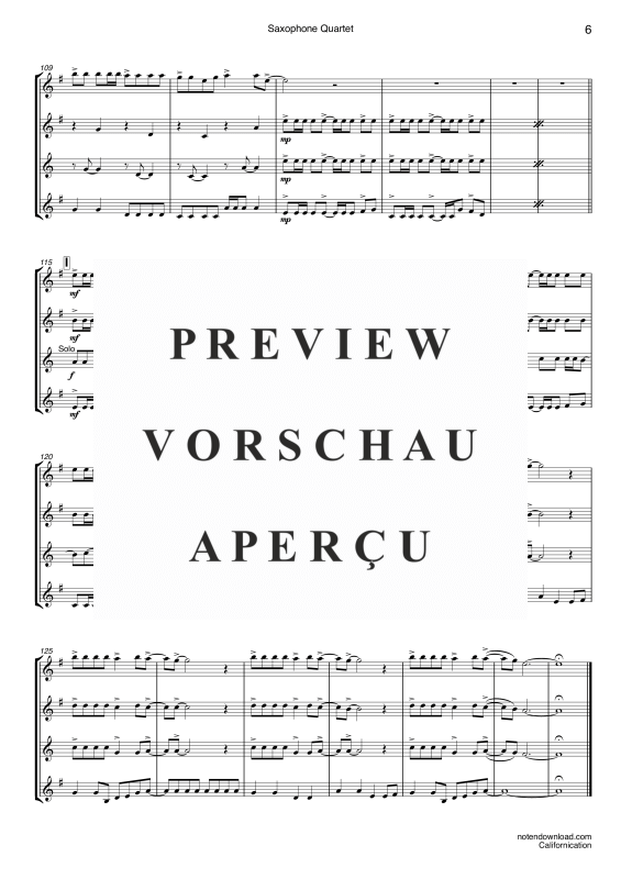 Product gallery: Page 9 of 11 Californication, Red Hot Chili Peppers, (Saxophone Quartet A(S)ATB)