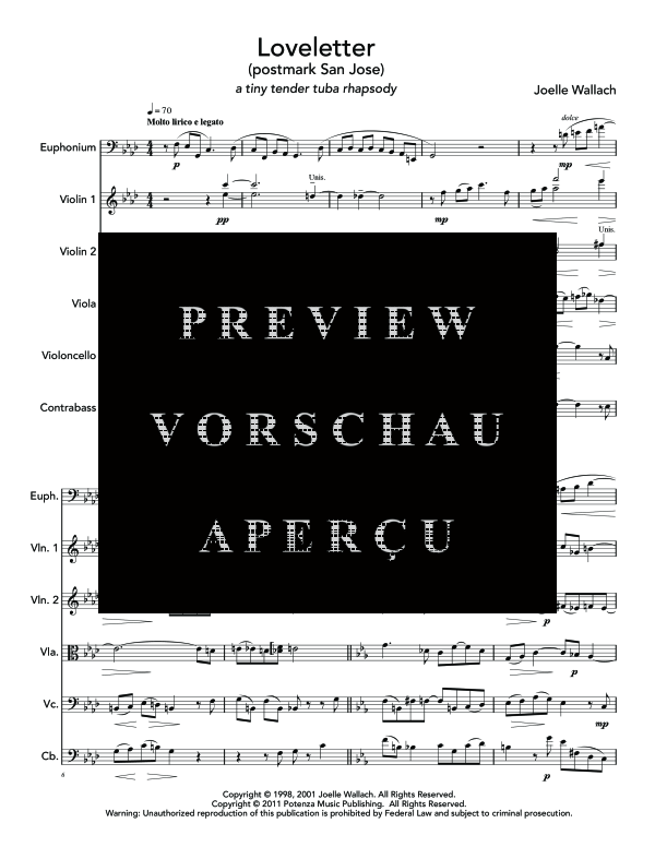gallery: Loveletter, , (euphonium and piano or string quintet)