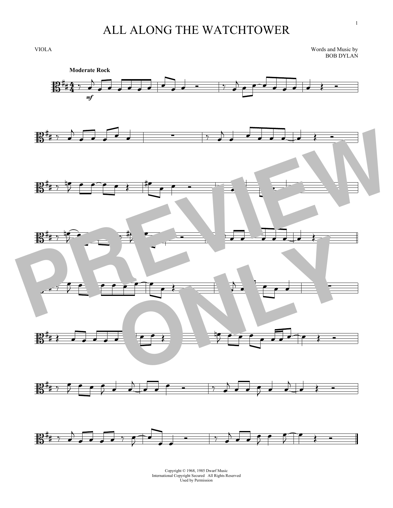 Product gallery: Page 1 of 1 All Along The Watchtower, Bob Dylan