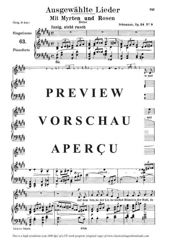 Product gallery: Page 2 of 5 Mit Myrten und Rosen Op.24 No.9, , Medium Voice and Piano