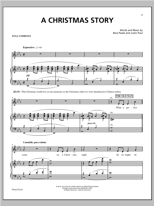 Product gallery: Page 1 of 1 A Christmas Story, Pasek & Paul