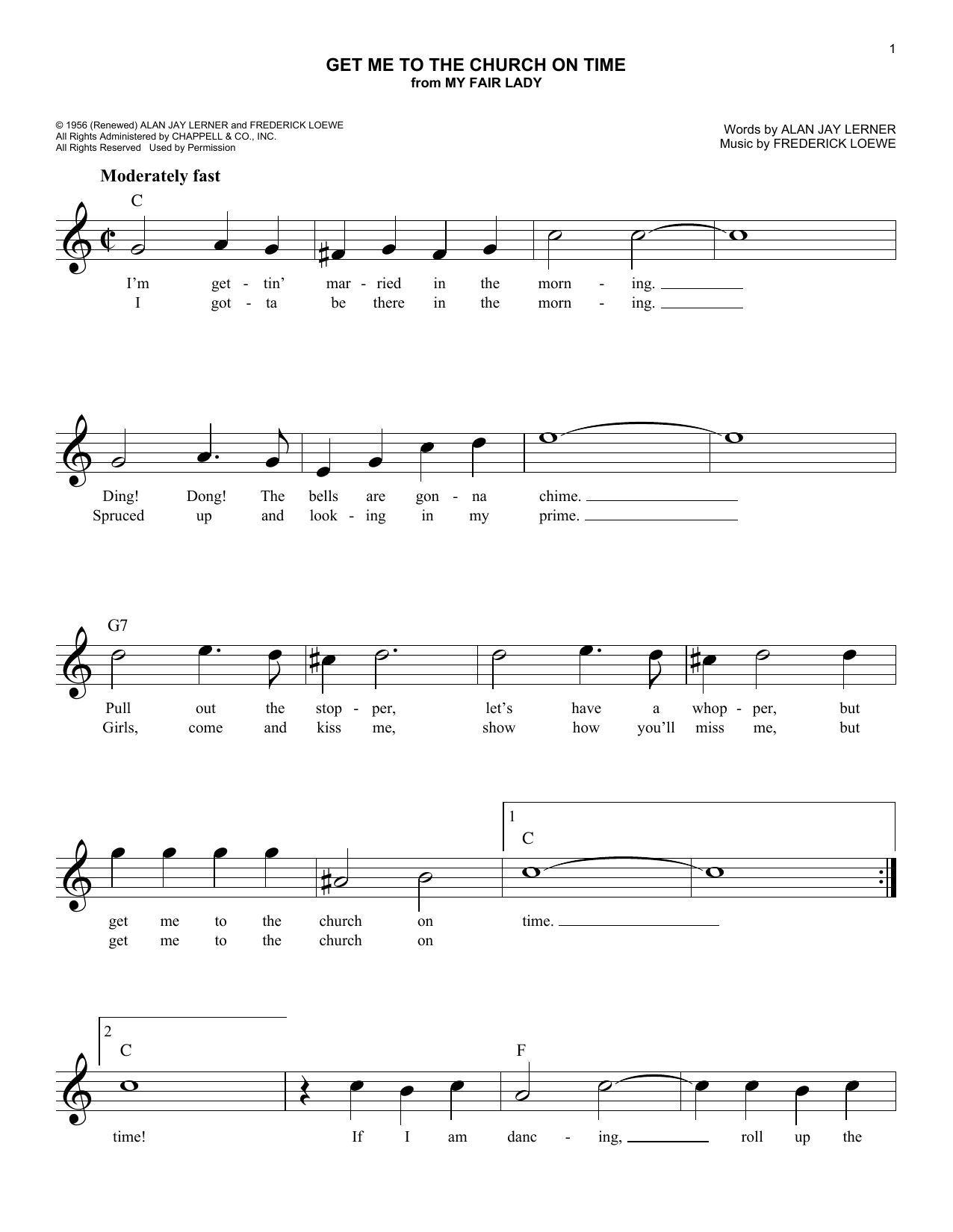Produktbild zu: Get Me To The Church On Time (from My Fair Lady)