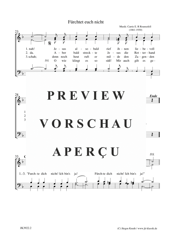 gallery: Fürchtet euch nicht, , (Gemischter Chor)