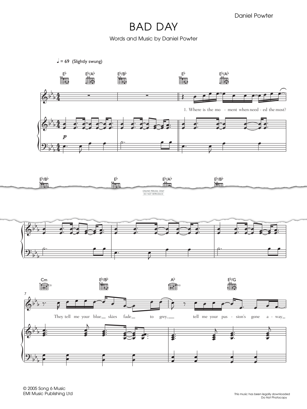 gallery: Bad Day, Daniel Powter