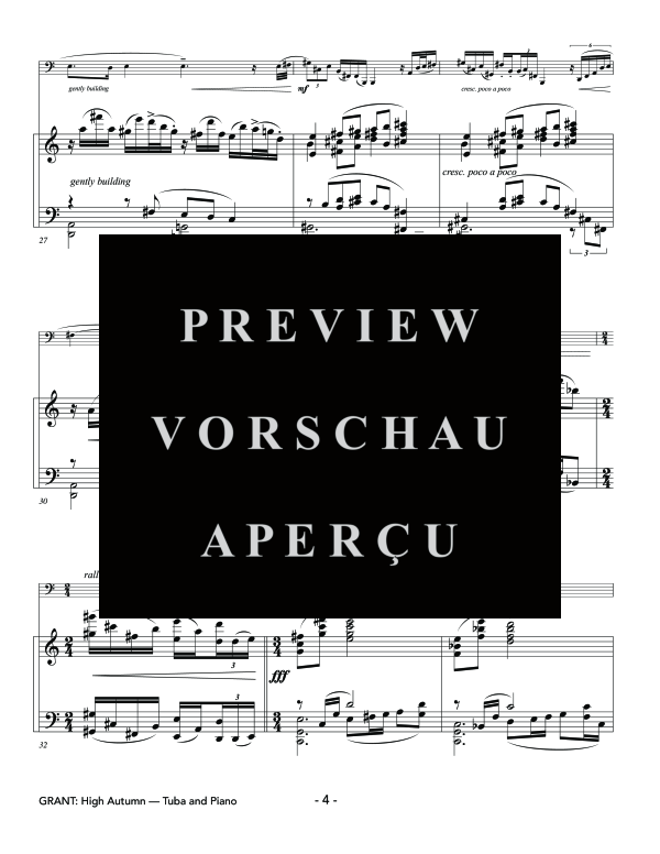 Product gallery: Page 9 of 11 High Autumn, , (tuba and piano)