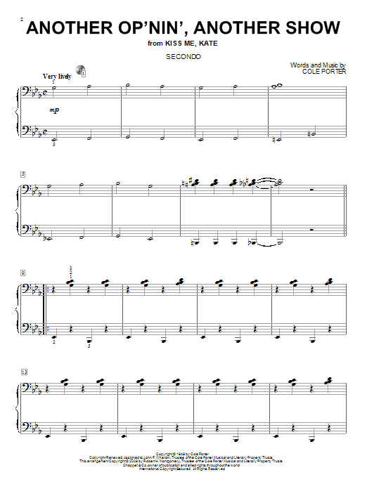 Product picture to: Another Op'nin', Another Show (from Kiss Me, Kate)