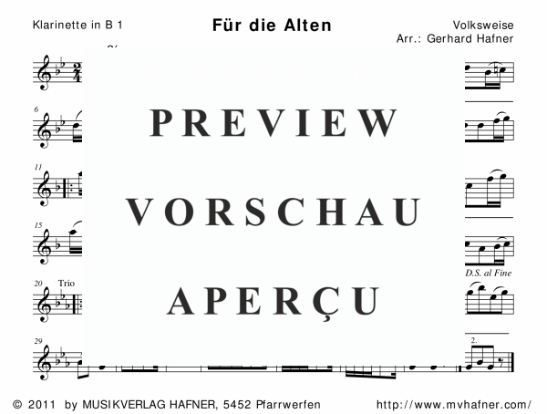 gallery: Für die Alten, , (woodwind and brass)