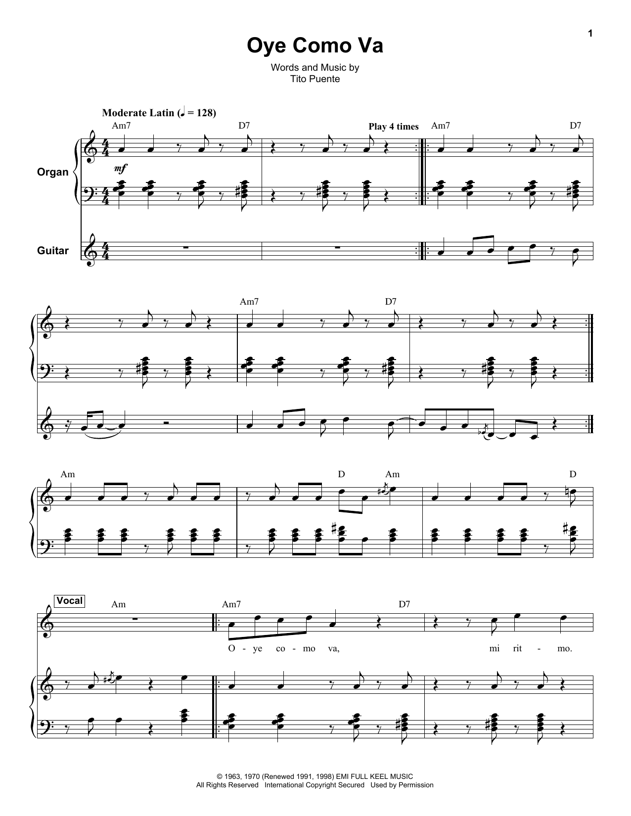 Product gallery: Page 1 of 1 Oye Como Va, Santana