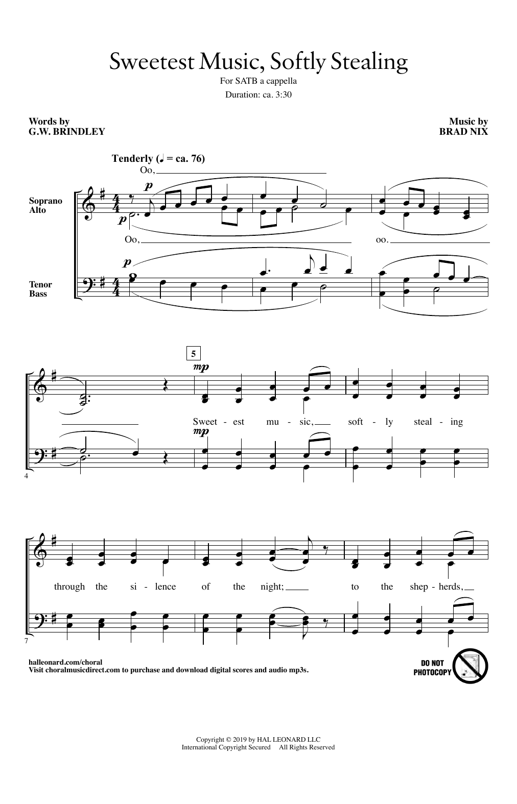 Produktgalerie: Seite 1 von 1 Sweetest Music, Softly Stealing, Brad Nix, Chor