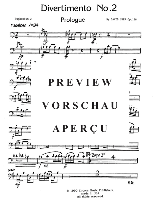 Product gallery: Page 18 of 21 Divertimento No. 2 , , (Tuba Quartett EETT)