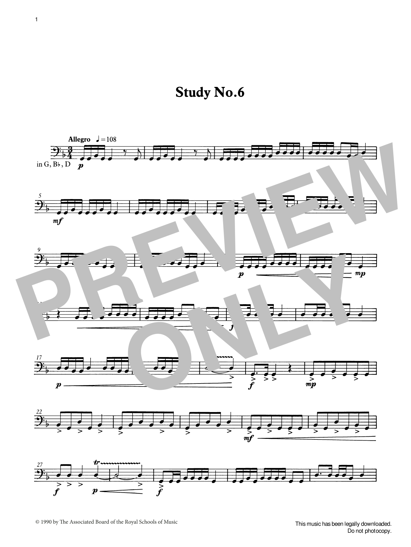 Product gallery: Page 1 of 1 Study No.6 from Graded Music for Timpani, Book III, Ian Wright