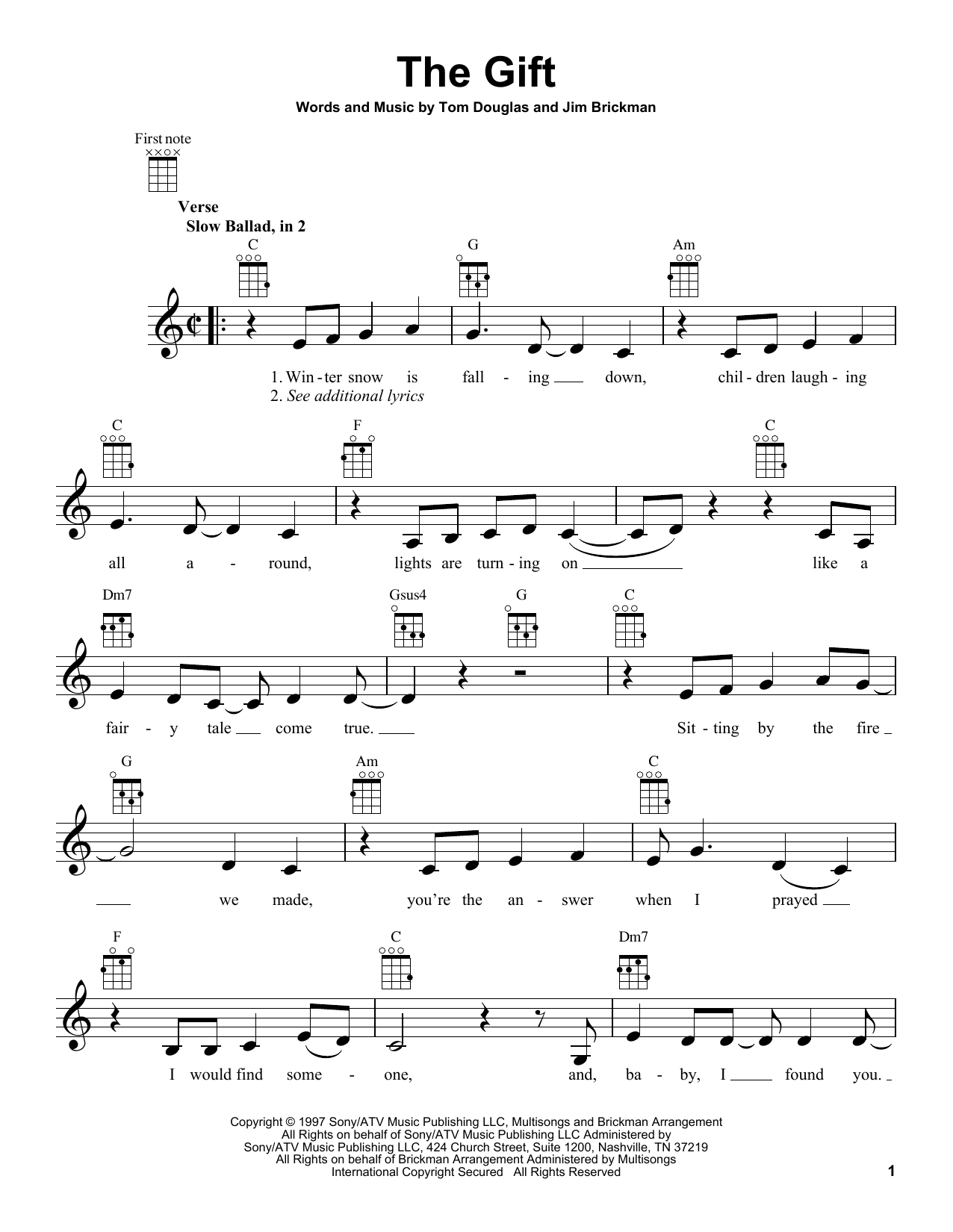 Product gallery: Page 1 of 1 The Gift, Jim Brickman