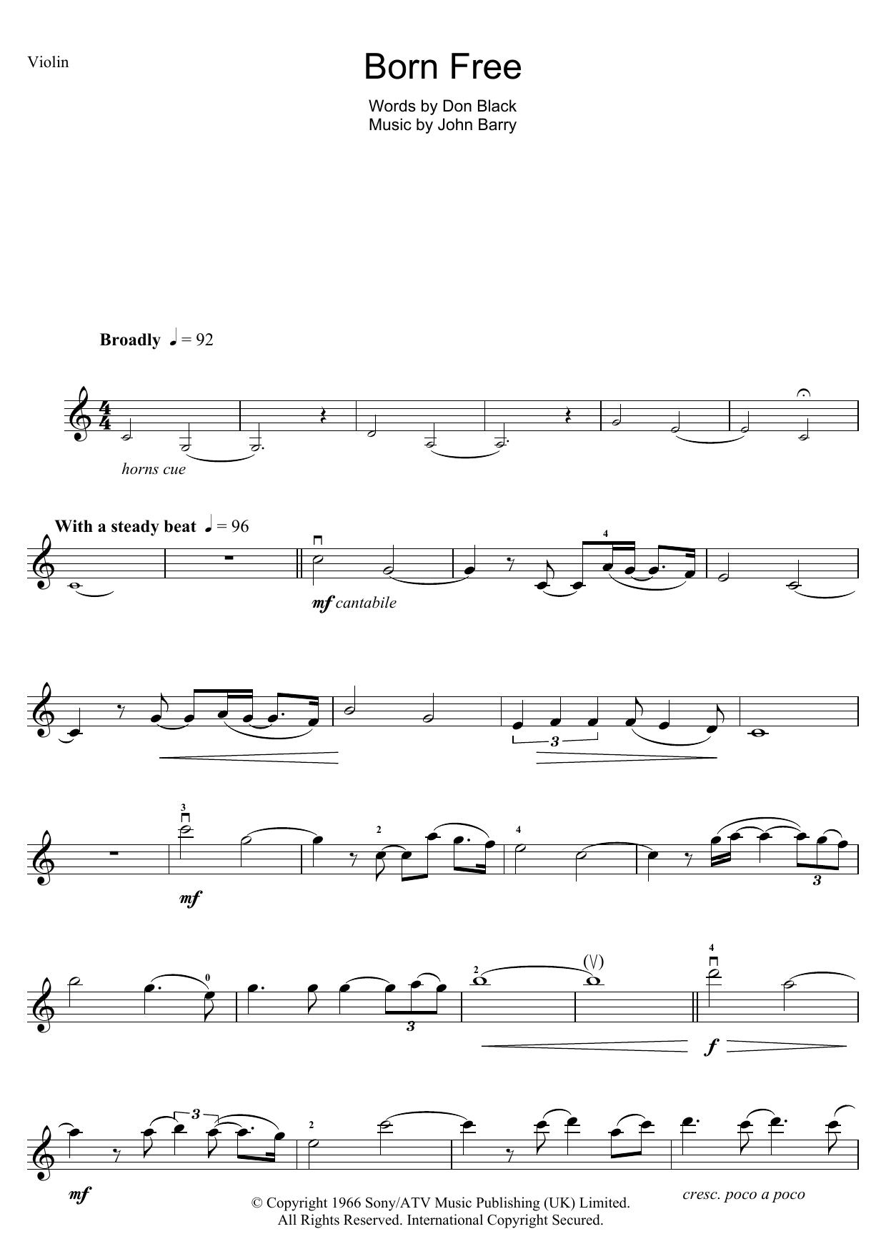 Product gallery: Page 1 of 1 Born Free, Matt Monro