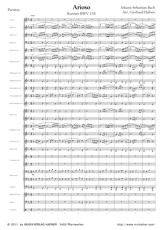 gallery: Arioso - Kantate BWV 156, , (large wind orchestra)