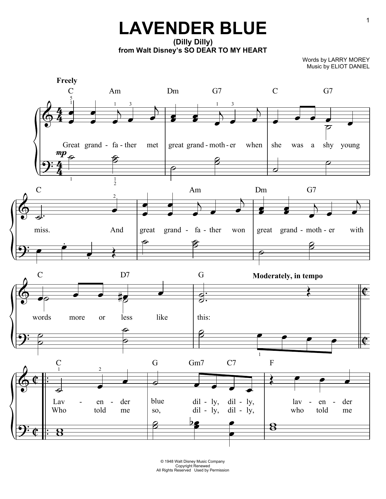 Produktbild zu: Lavender Blue (Dilly Dilly) (from So Dear To My Heart)