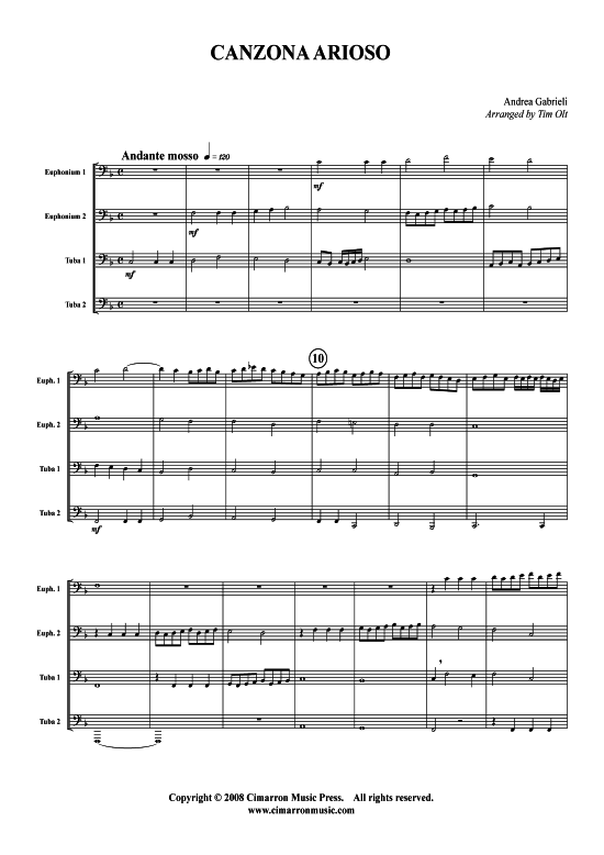 Product picture to: Canzon Ariosos Andrea Gabrieli