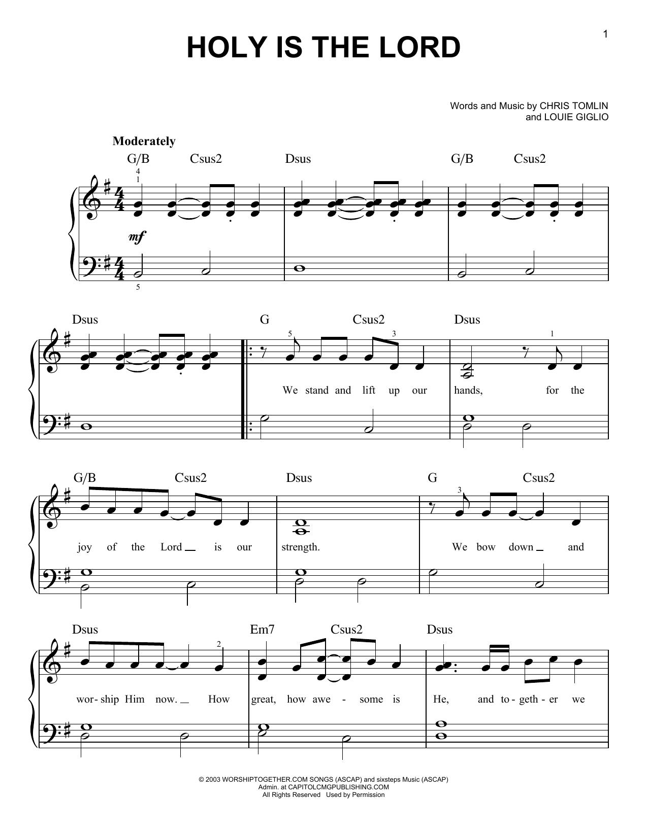 Product gallery: Page 1 of 1 Holy Is The Lord, Chris Tomlin