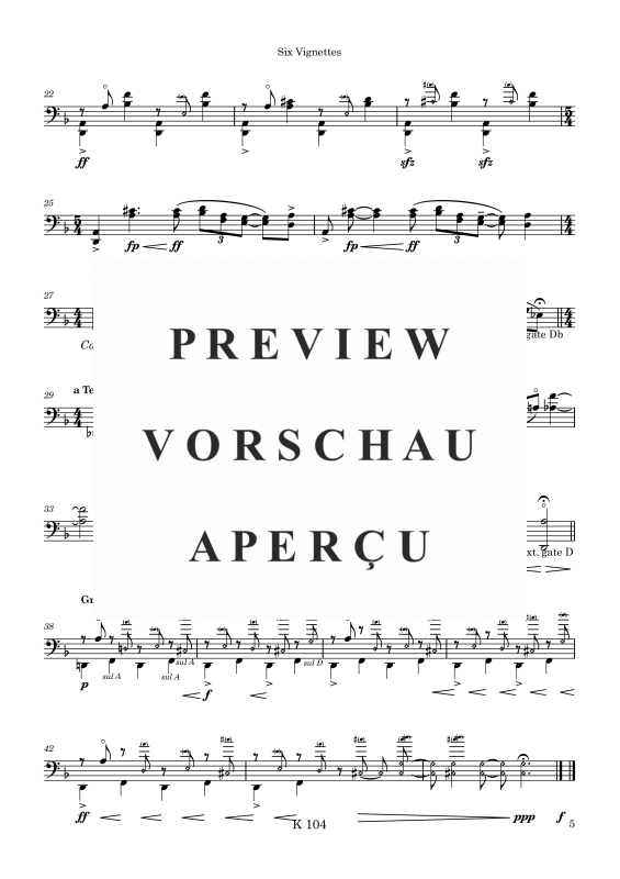 gallery: Six Vignettes for unaccomanied Double Bass, , Double Bass Solo