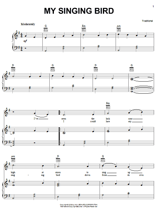 Produktbild zu: My Singing Bird