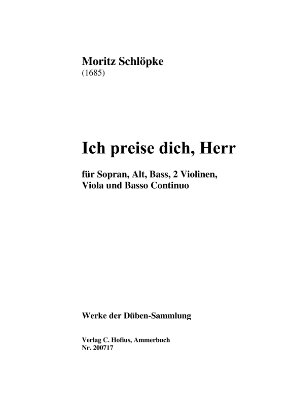 Produktbild zu: Ich preise dich, HerrMoritz Schlöpke