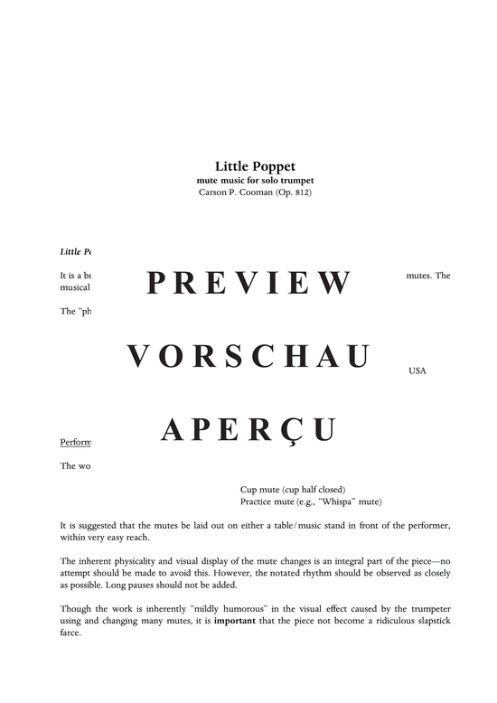 Produktgalerie: Seite 2 von 4 Little Poppet , , (Trompete Solo)