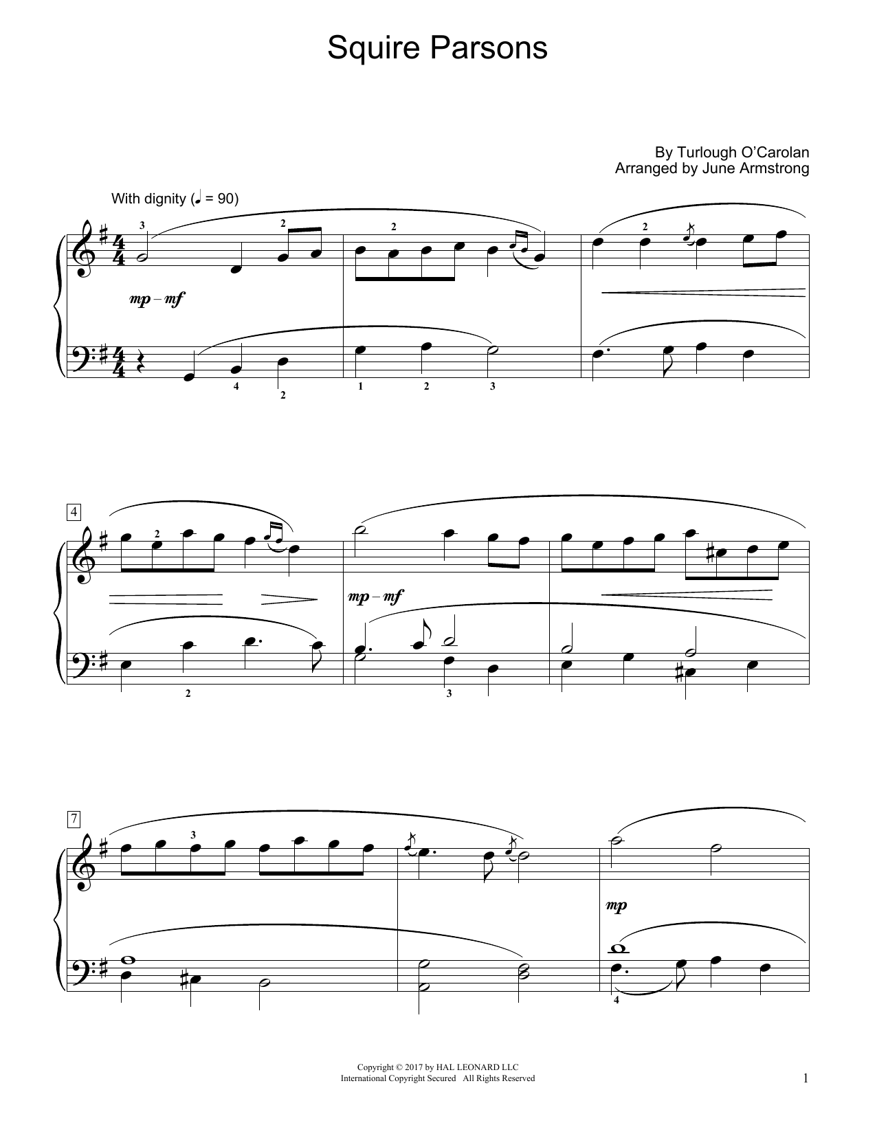 Produktbild zu: Squire Parsons (arr. June Armstrong)